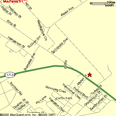 Map to Portage restaurant